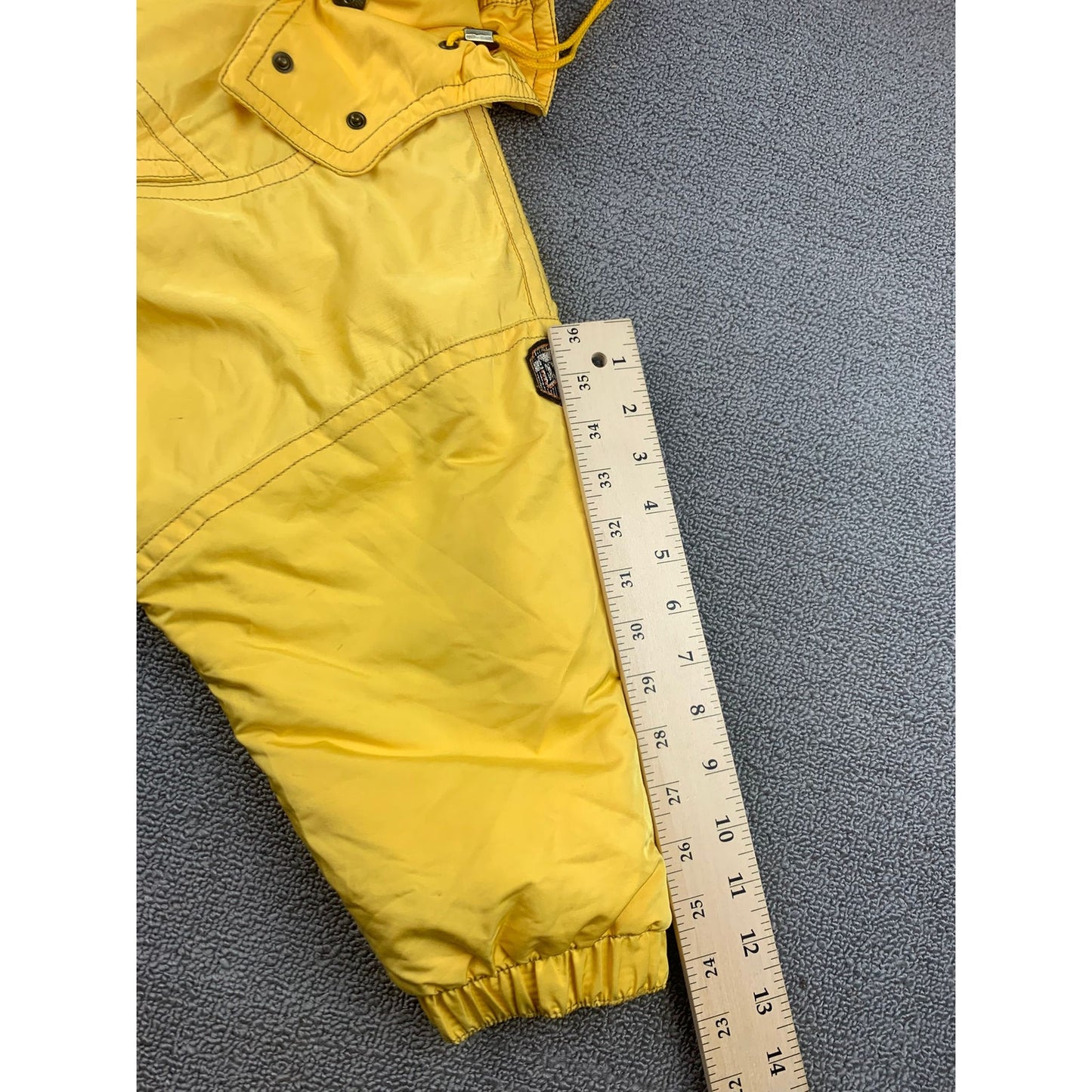 Emmegi Women's S Yellow Vintage Jacket With Hood Emblem And Patch