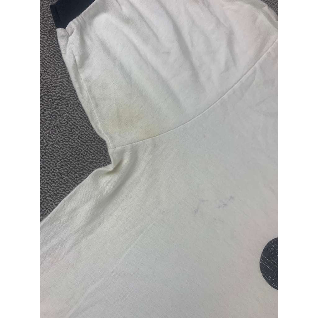 Vintage Disney Men's XL White Mickey Mouse Shirt Short Sleeve Ringer T Shirt