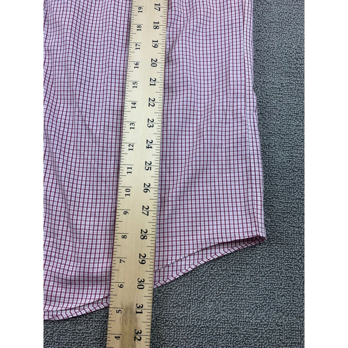 Brooks Brothers Shirt Men 15 1/2 -33 Red White Check Long Sleeve Woven in Italy