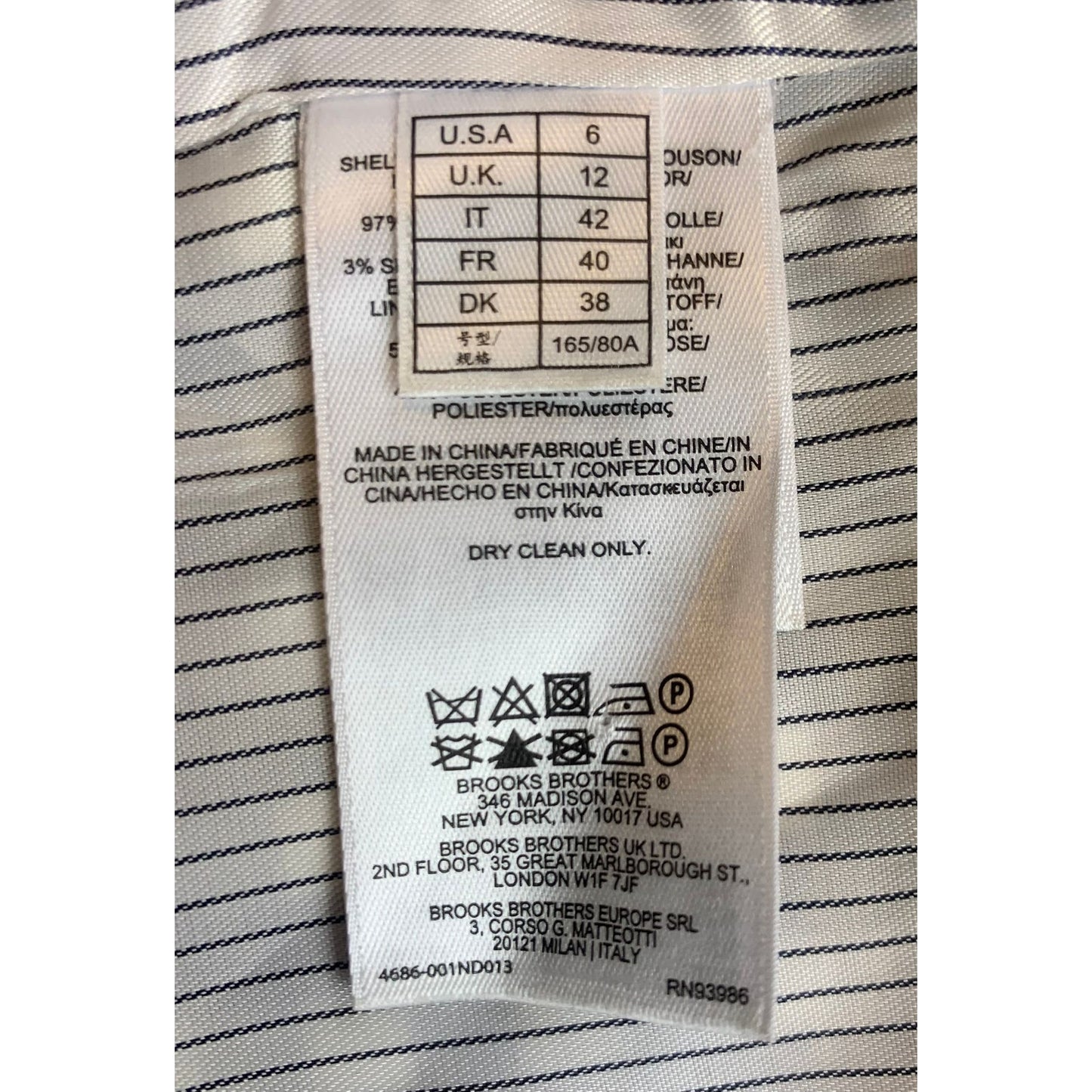Brooks Brothers Women's 6 Blue White Checkered Pattern Blazer Preppy