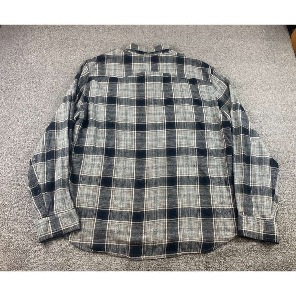 Levi's Men's XL Gray Pearl Check Western Shirt with Snap Buttons Country Cowboy
