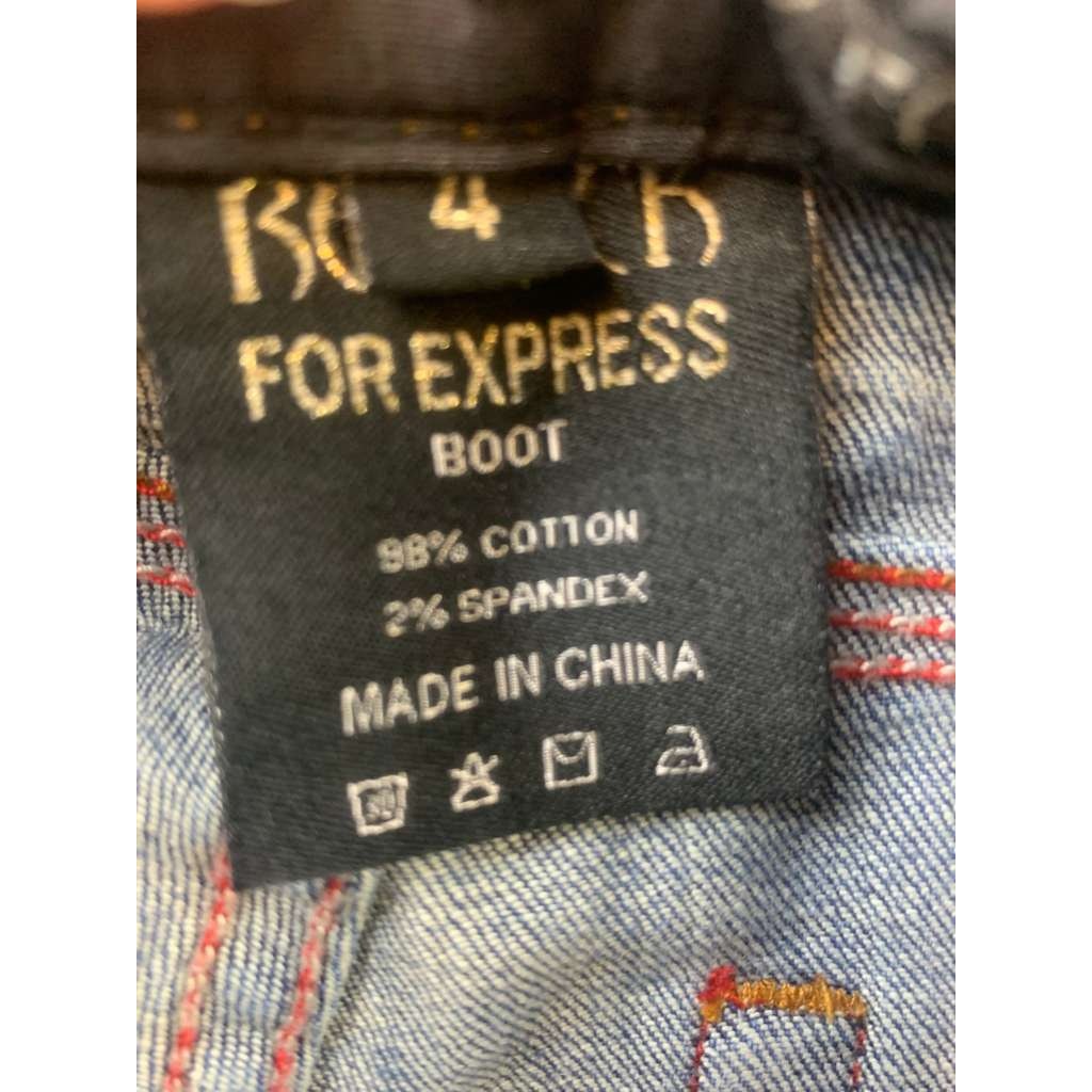 Y2K Rerock Express Jeans Women's 4 Regular Blue Bootcut Denim Pants