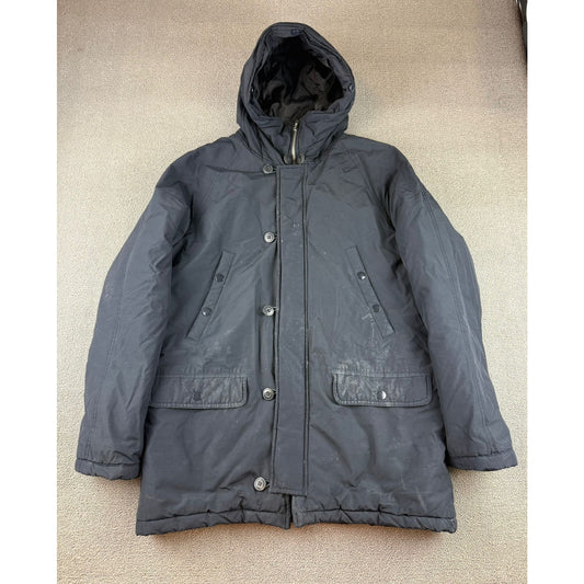 Gap Outdoor Edition Men L Black Winter Puffer Parka Jacket Hood 2010s Indonesia