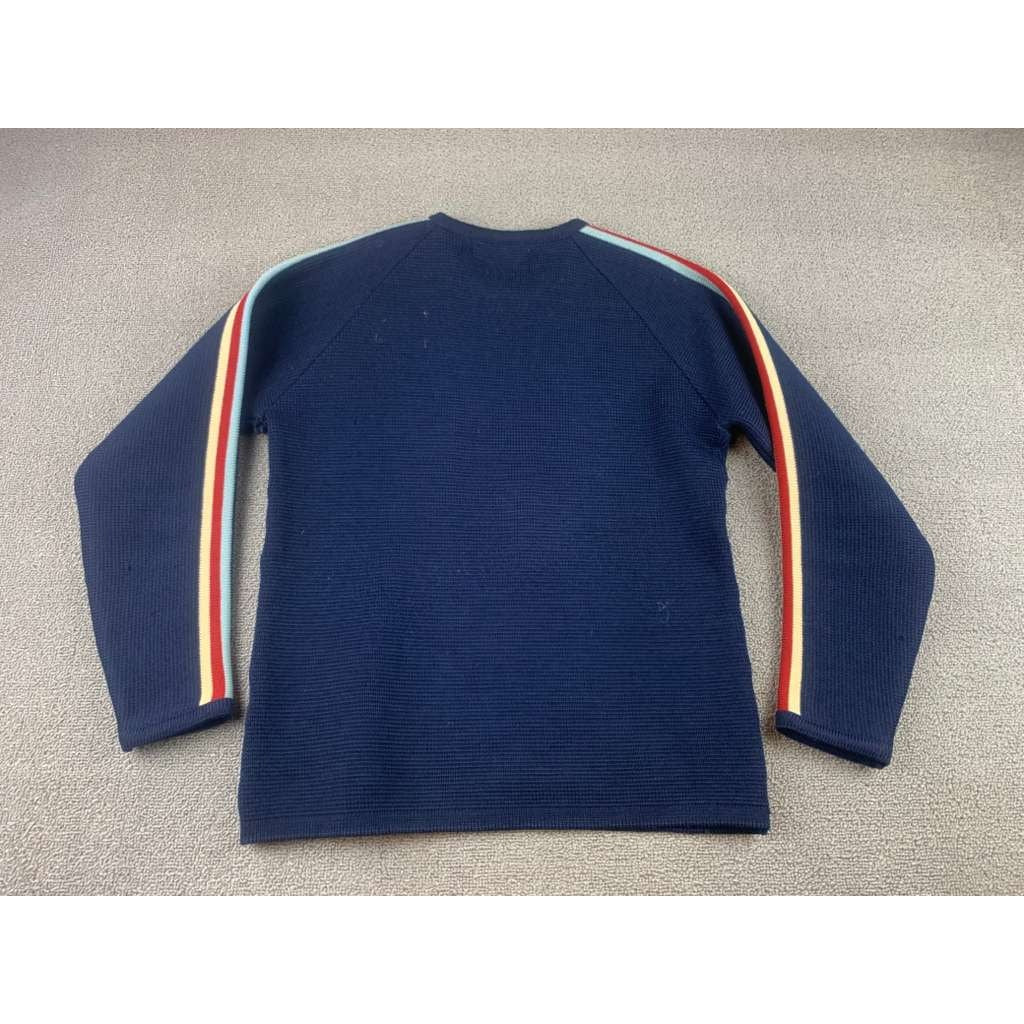 Demetre Wool Sweater Women S Navy Stripe Sleeve Vintage Ski Pullover