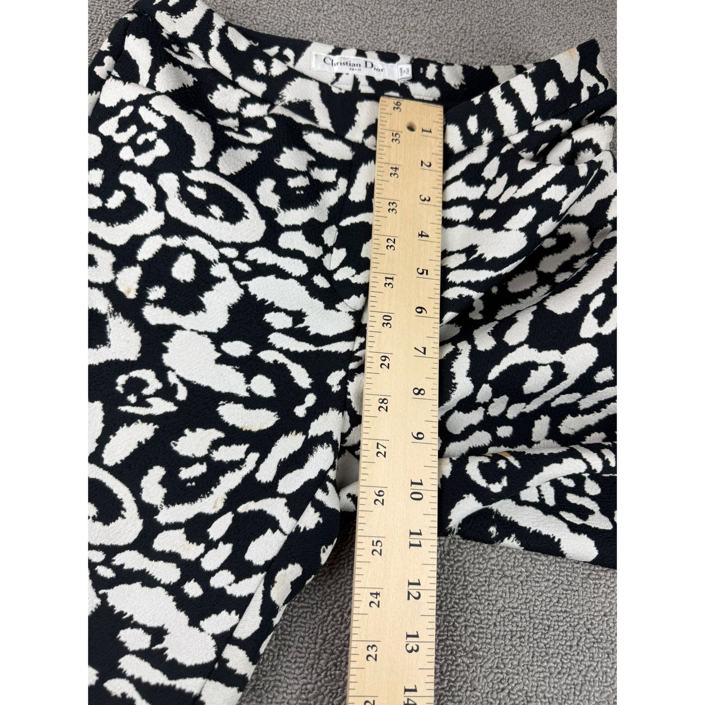 Christian Dior Women US 2 Black And White 2016 Dior Straight Leg Pants