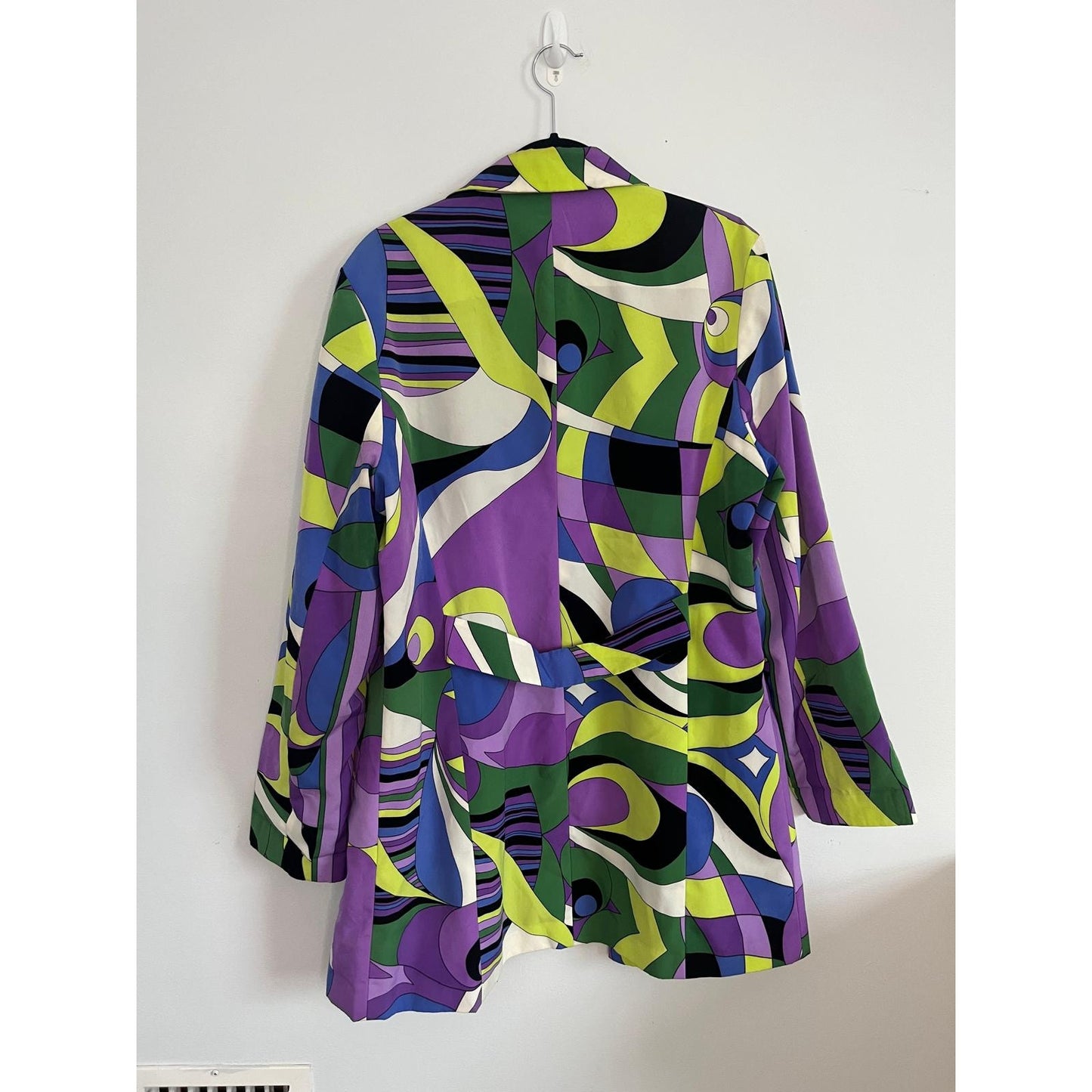 Regal Regency Blazer Women L Multicolor Psychedelic Print Mod 60s Style