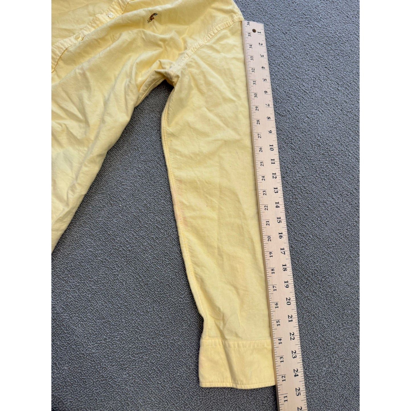 Ralph Lauren Men's 14 Vintage Oxford Yellow Long Sleeve Button Shirt