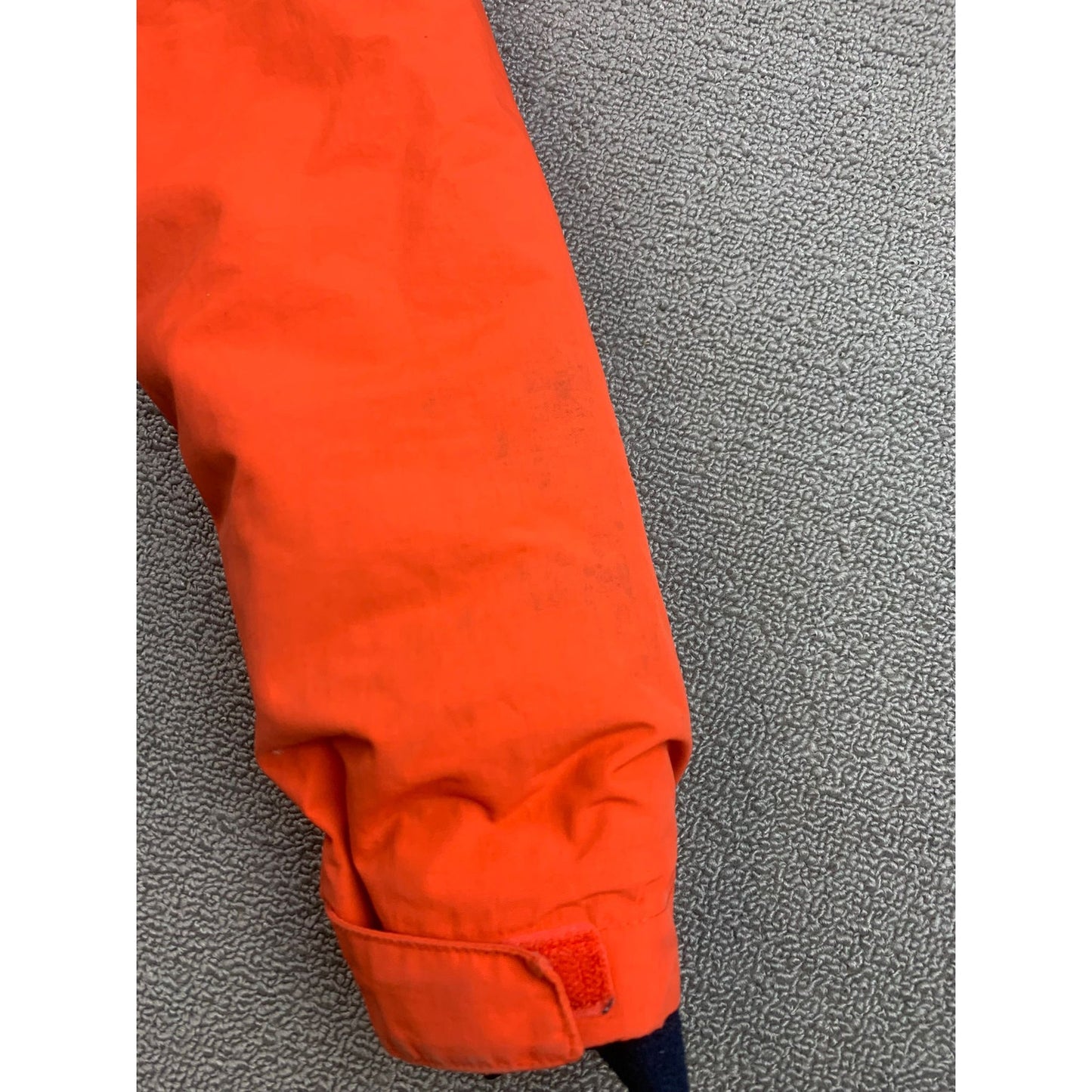 Lands' End Boy's Large 14-16 Orange Blue Teal Waterproof Hooded Parka Jacket
