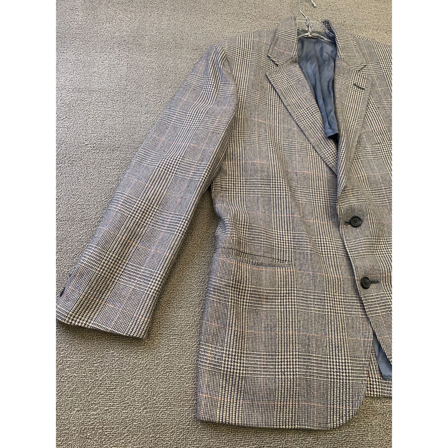 Vintage Brooks Brothers 346 Men's 42R Beige Plaid Wool Sport Coat Blazer