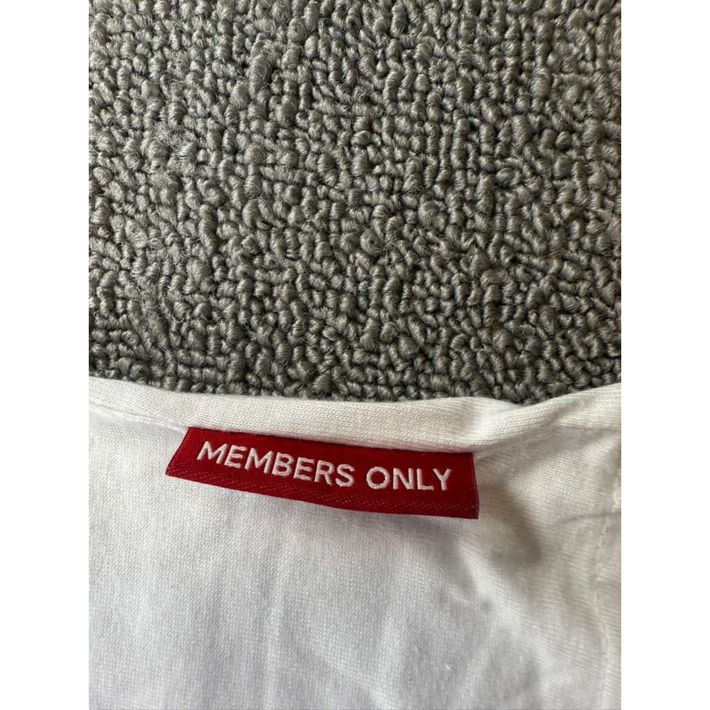 Members Only Graphic T Shirt Mens M White Bloody Bear Knife Logo Cotton