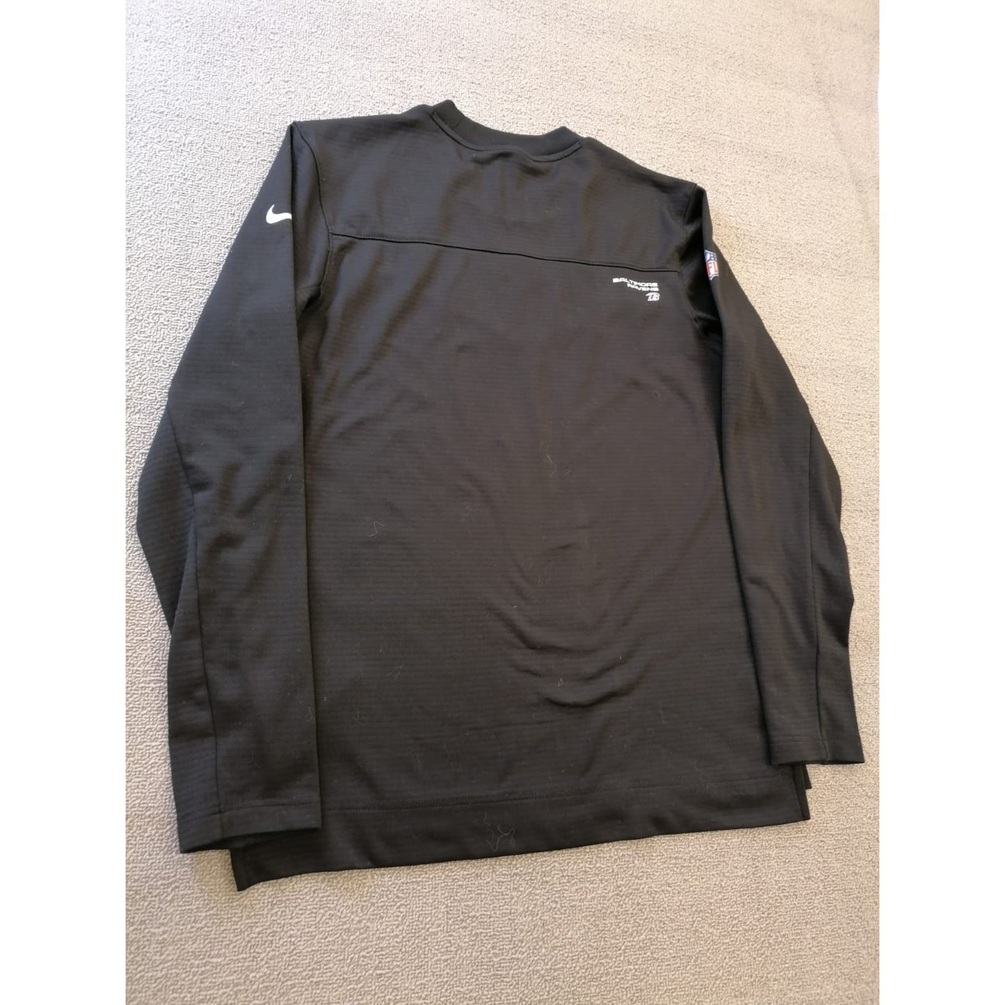 Nike Dri-Fit Men's S Baltimore Ravens Black Long Sleeve Shirt NFL Apparel