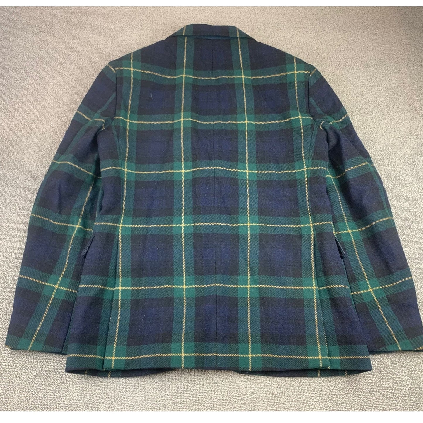 Polo Ralph Lauren Men 38R Tartan Plaid Wool Blend Blazer Sport Coat
