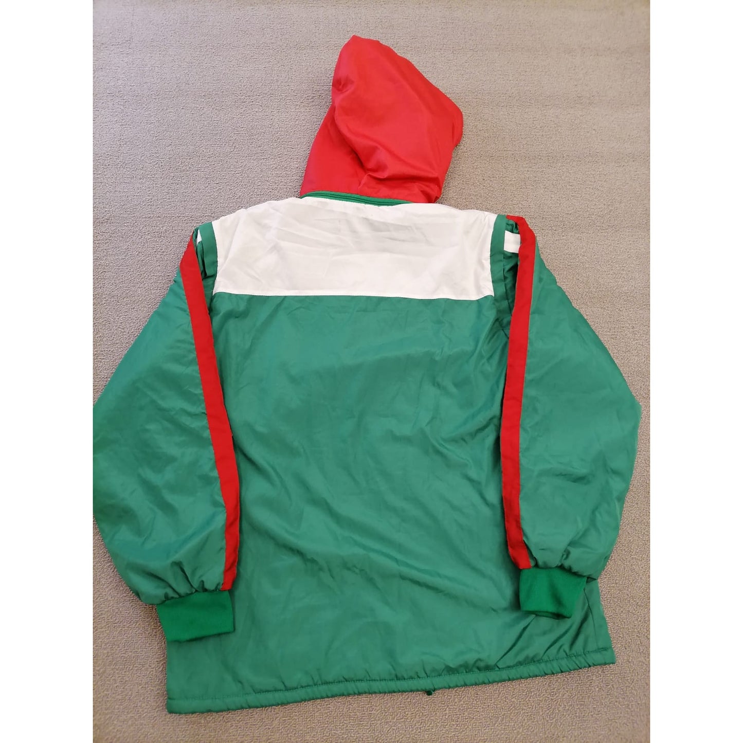Anthoc Bogotá Vintage Medium Male Green White Red Full Zip Hooded Outdoor Jacket