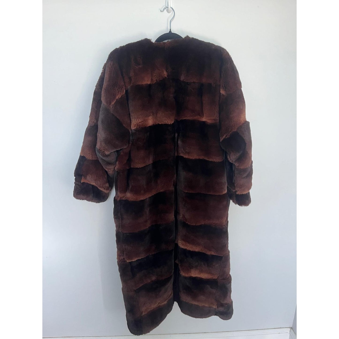 Robert Mann Furs Coat Women Large Brown Mink Full Length Real Fur Vintage