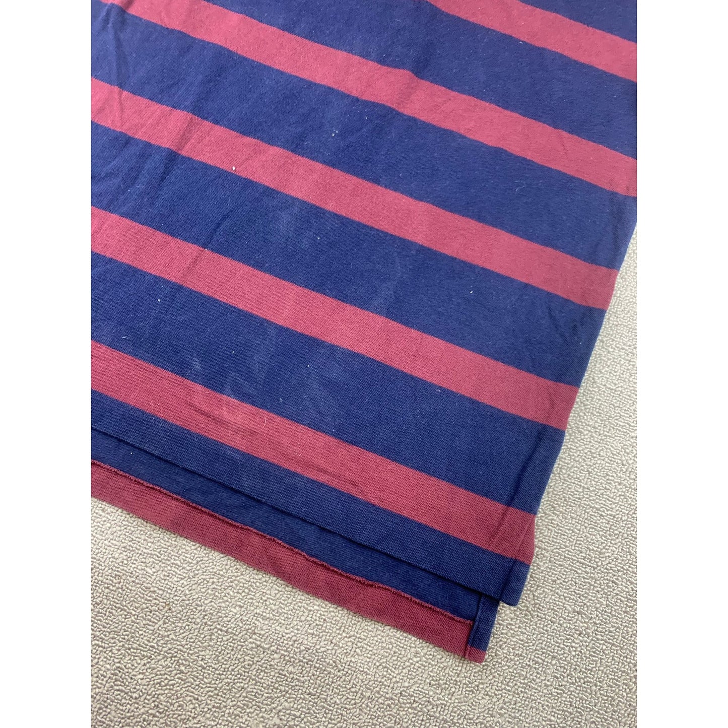 Polo Golf Ralph Lauren Polo Shirt Men's L Navy Burgundy Rugby Stripe Crest