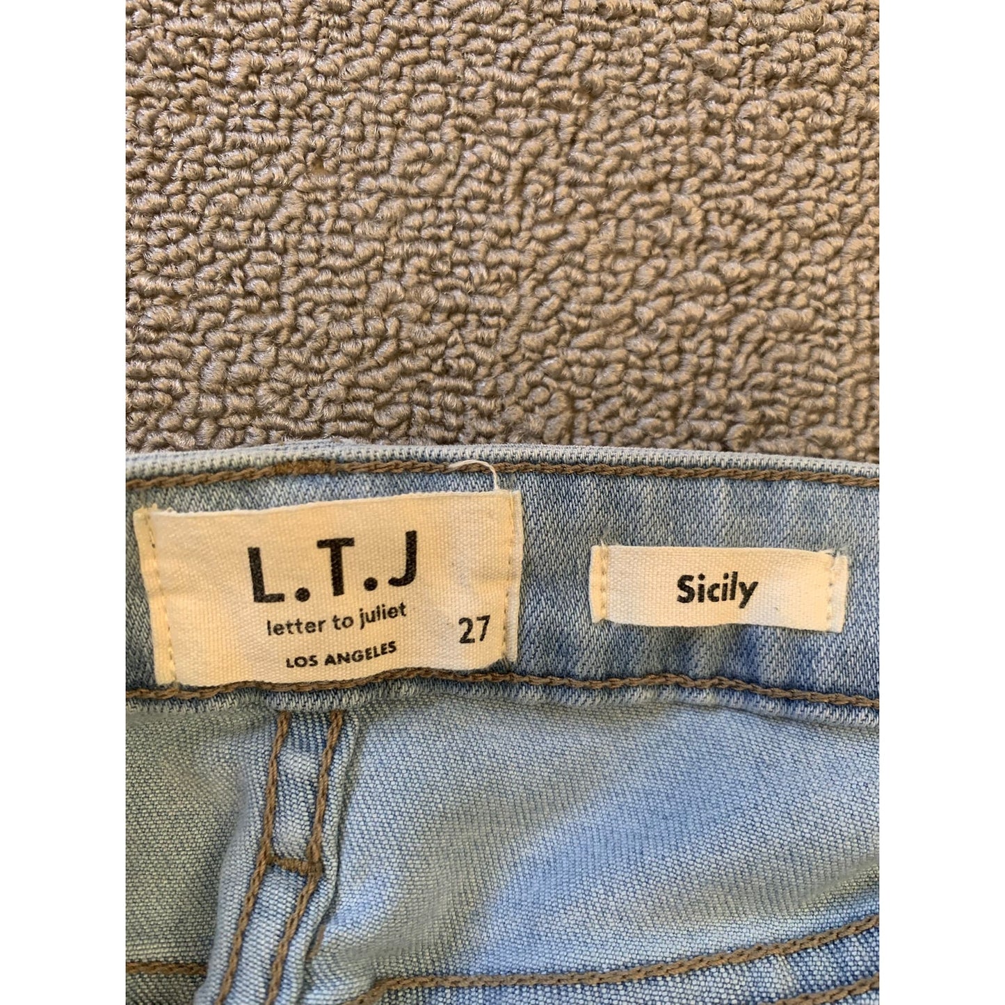 L.T.J. Letter to Juliet Denim Sicily Women's 27 Blue Jeans Raw Hem