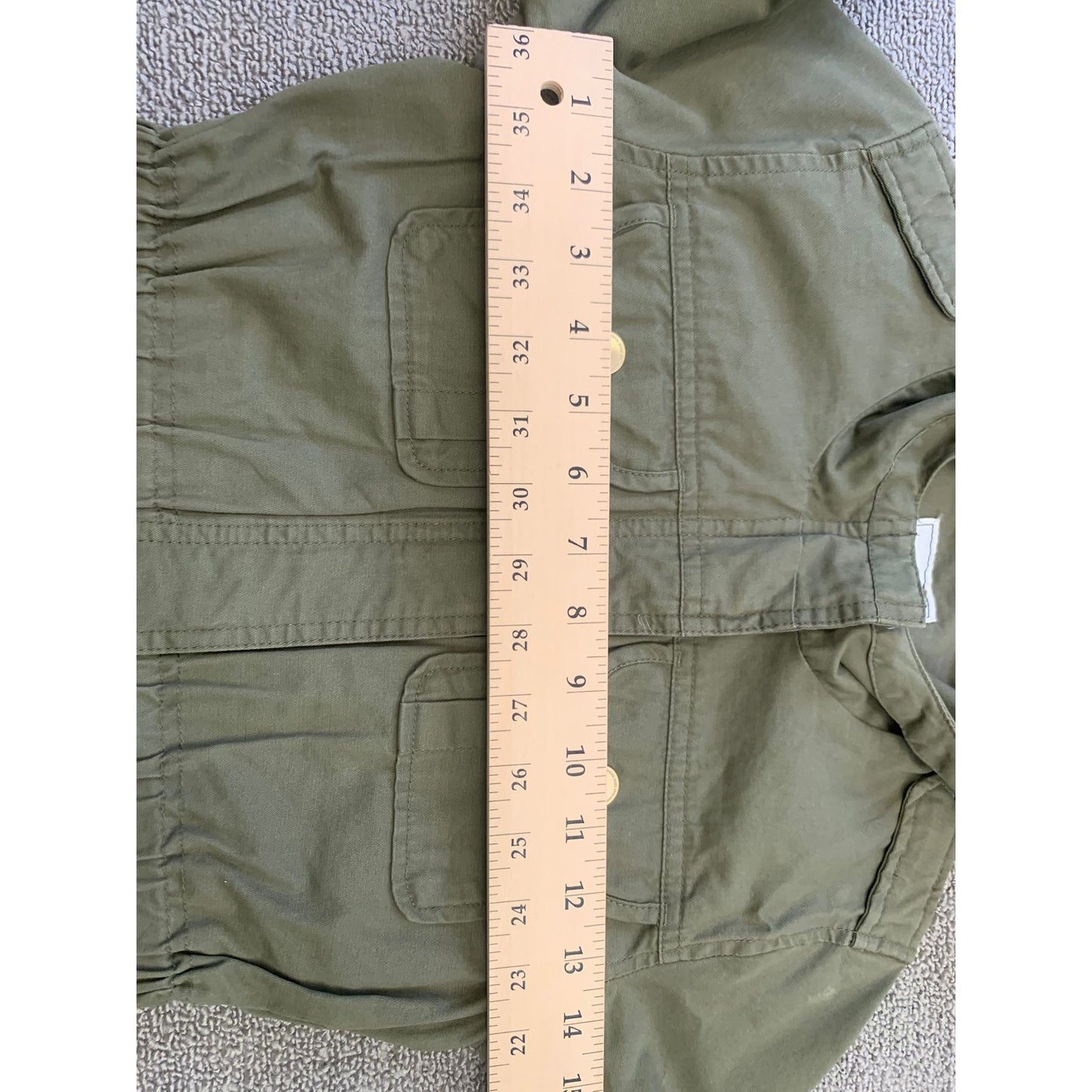 Mayoral Girl's Size 8 Olive Green Hooded Jacket With Studs