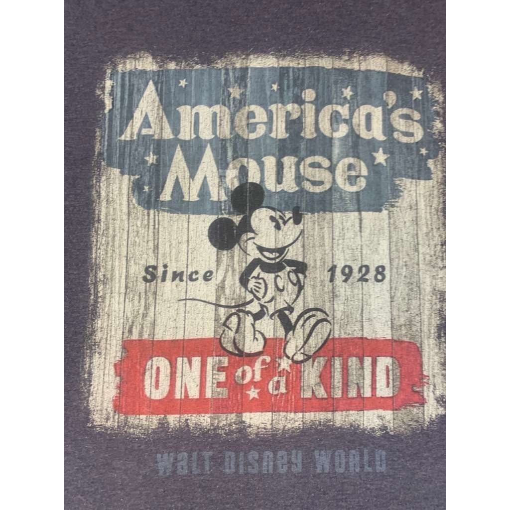 VTG Disney Walt Disney World T Shirt M Gray "America's Mouse Since 1928" Graphic
