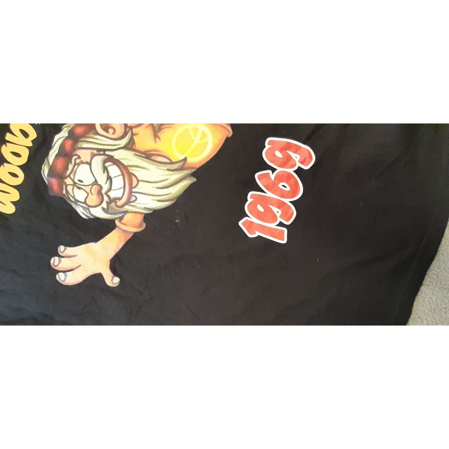 Port & Company Mens L Black Woodstock 1969 Graphic T Shirt
