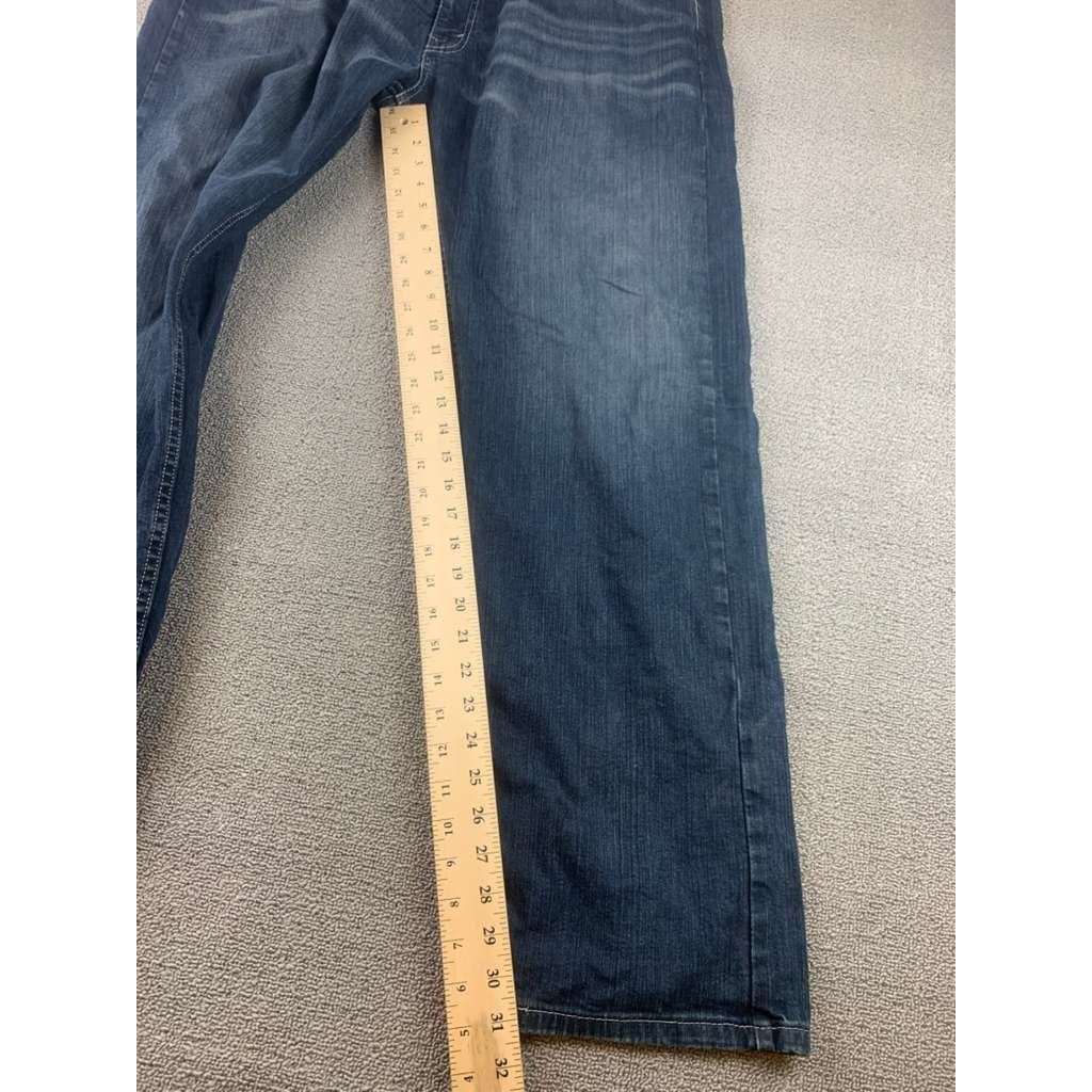 Levi's 505 Jeans Men's Size 40 X 32 Straight Denim Blue Medium Wash Distressed