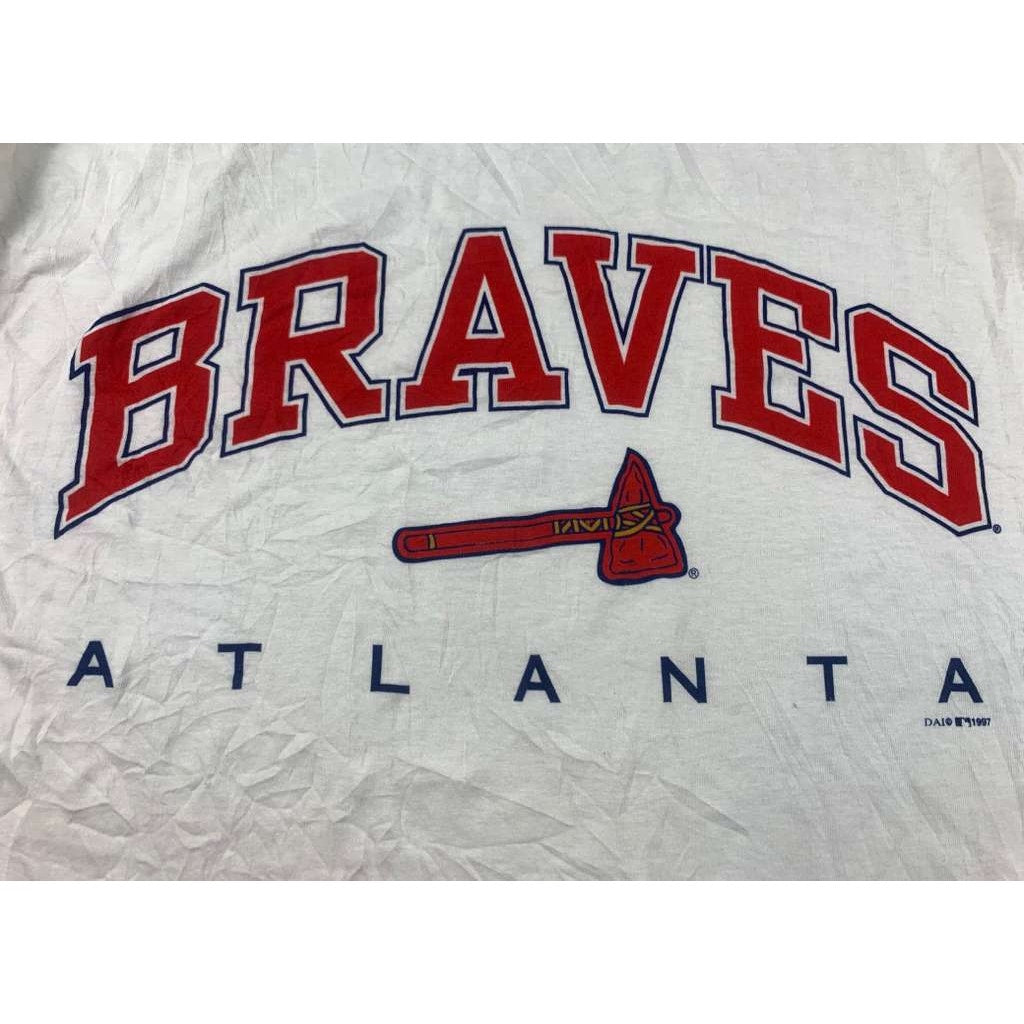 Vintage All Out Fan Apparel XL Atlanta Braves Baseball T Shirt USA Made 1997
