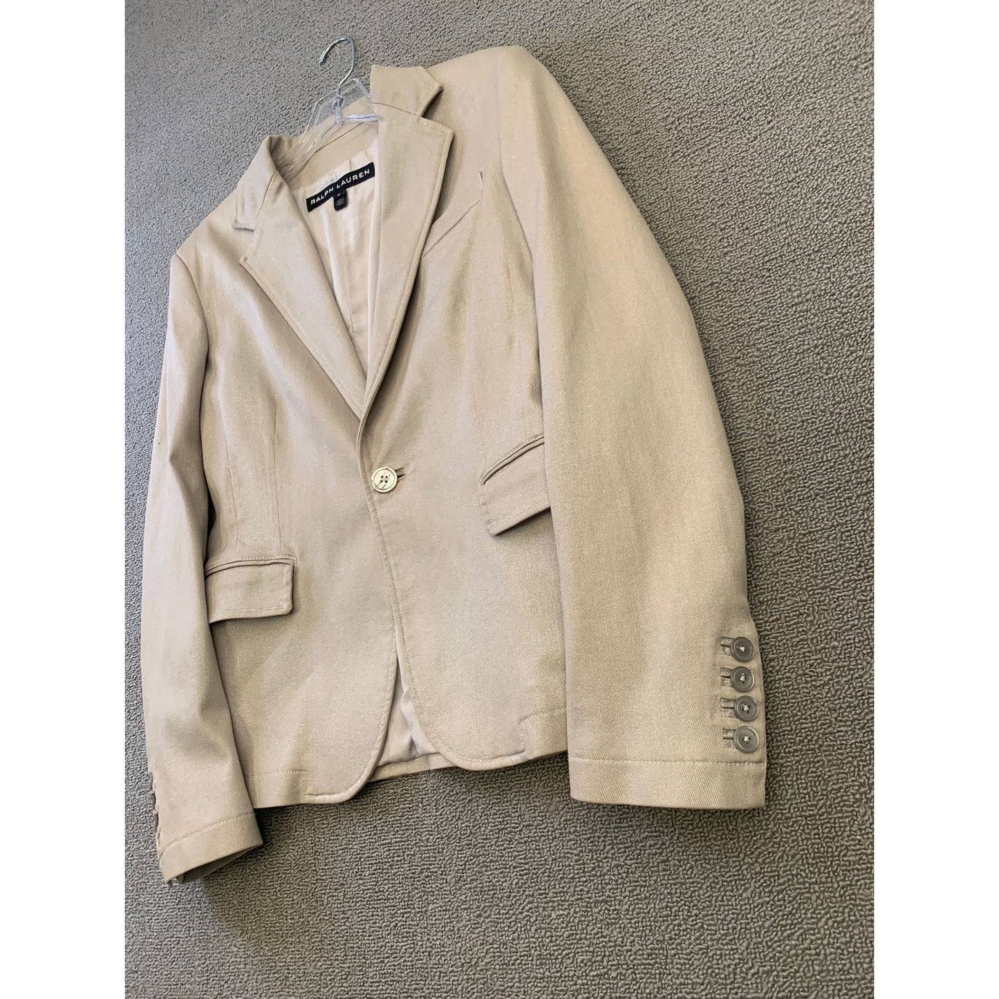 Ralph Lauren Black Label Women's 10 Blazer Linen Blend Jacket