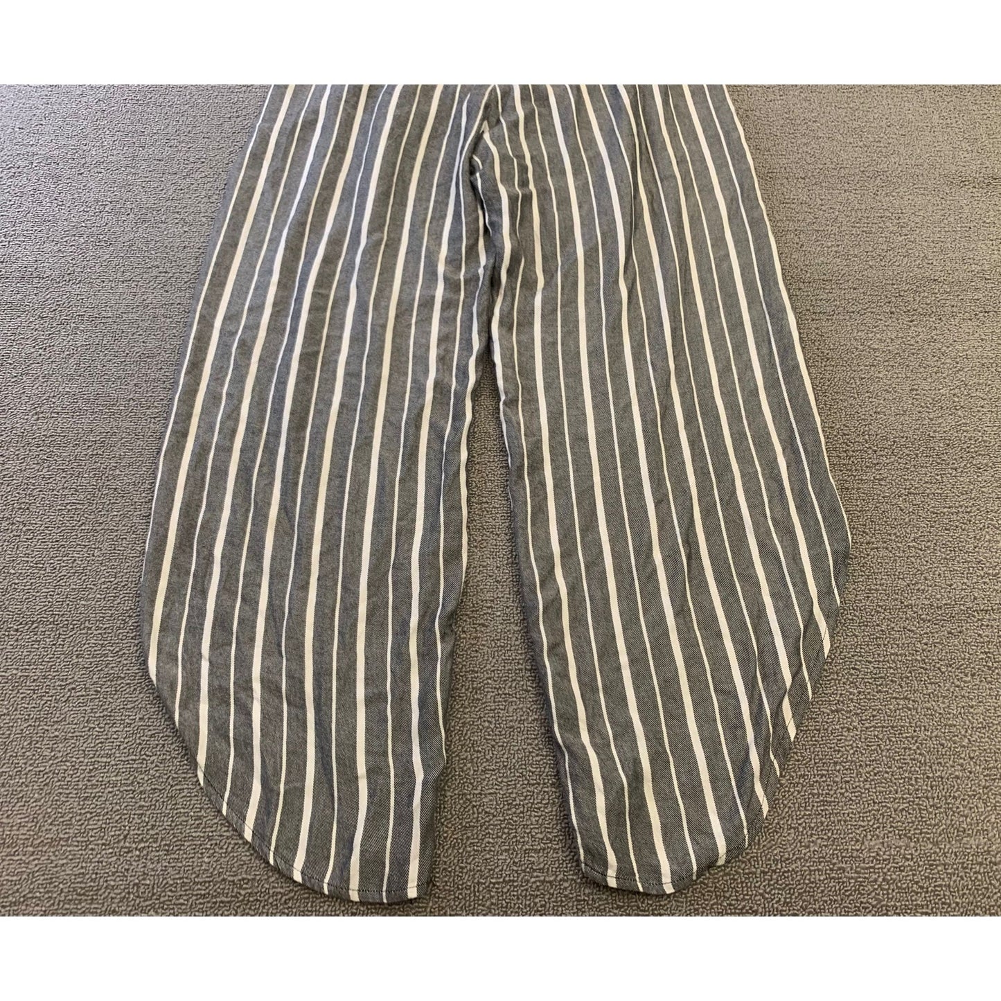 FREE PEOPLE All Weekend Long Women's 2 Black White Striped Split Hem
