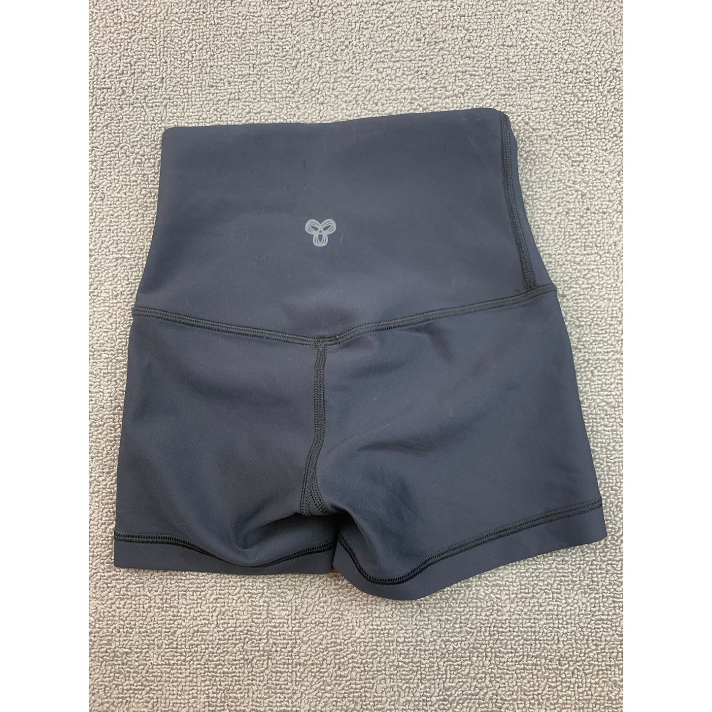 Aritzia TNA Women XXS Navy Blue Activewear Ribbed Ruched Sports Bra & Short Set