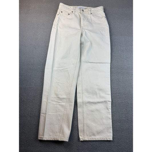 & Other Stories Atelier Women's 26 Off-White Ivory Cropped Straight Denim Jeans
