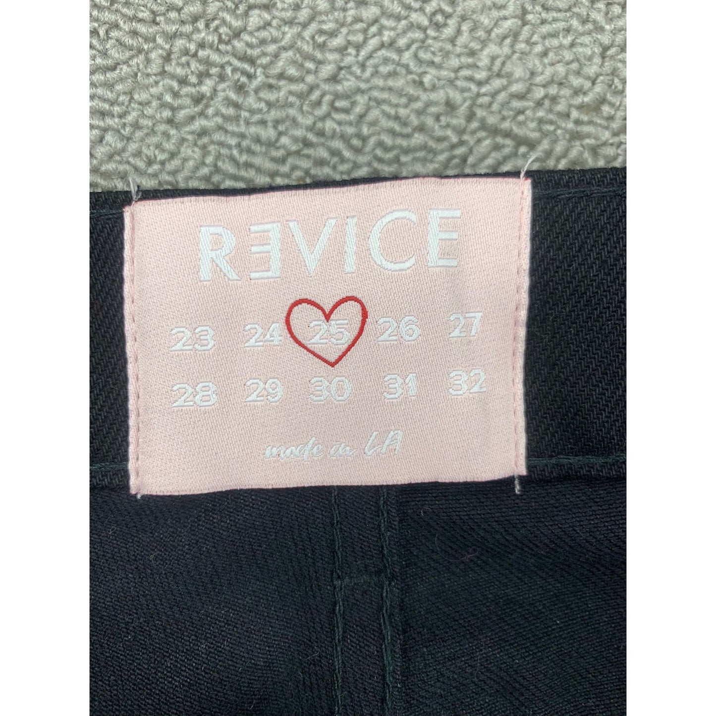 Revice Ex Boyfriend On & Off Again Jeans 25 Black White Button