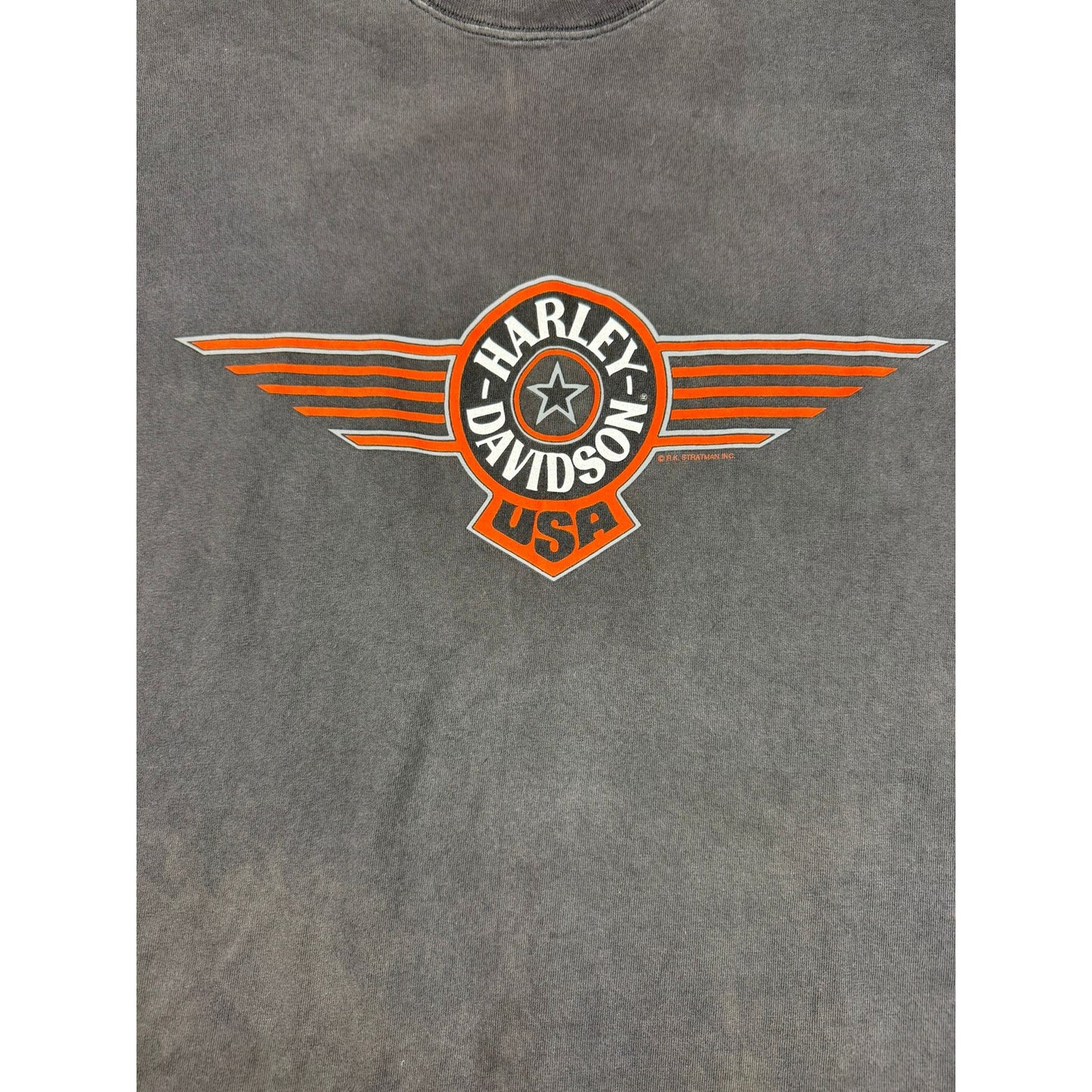Vintage 90s Harley-Davidson Alaska T-Shirt R.K. Stratman XL Northernmost Outpost