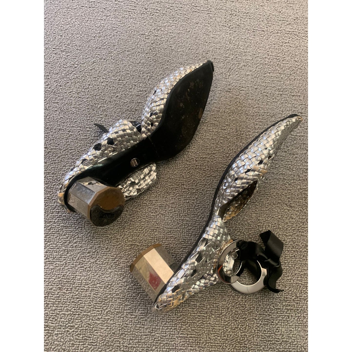 PROENZA SCHOULER Women 40.5 Silver Heel Shoes