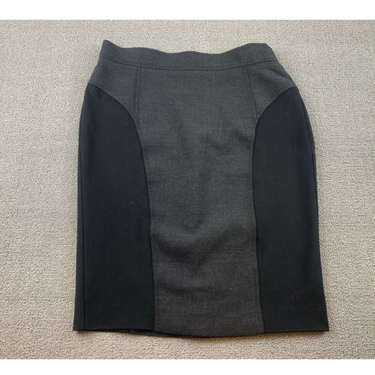 Burberry London Women US 12 Colorblock Black Gray Pencil Skirt Career