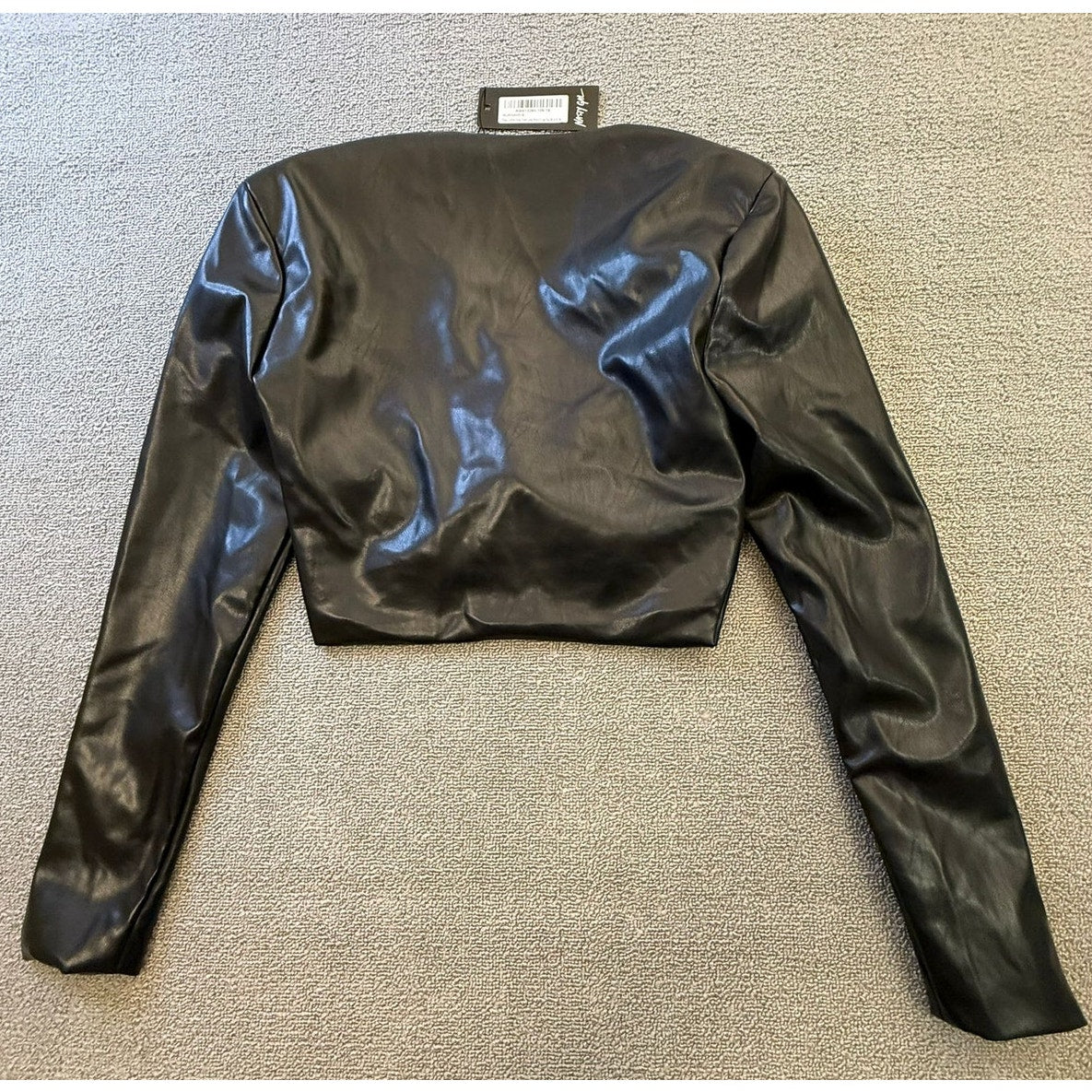 Nasty Gal Collection Womens US 6 Faux Leather Twist Front Crop Top