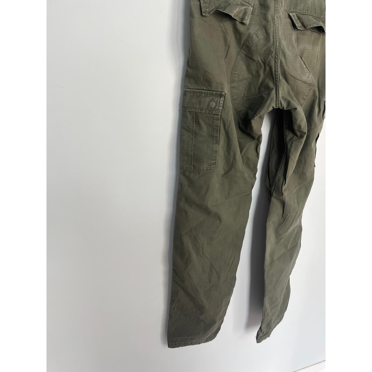 Carhartt WIP Aviation Pant Men 30x34 Olive Green Vintage Cargo Utility Tapered