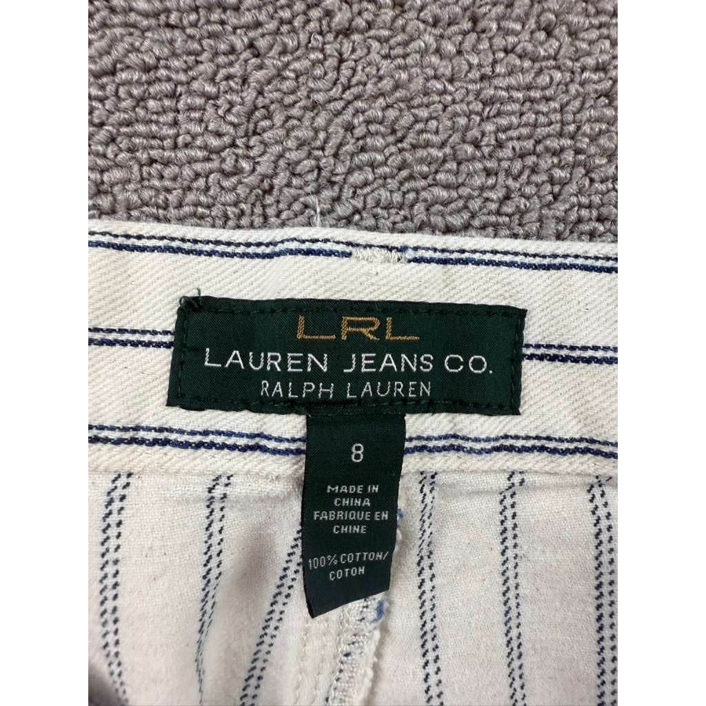 LAUREN RALPH LAUREN Women’s 8 Blue and White Striped Sailor Skirt