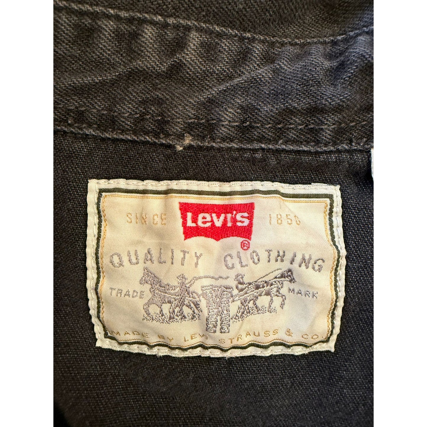 Levis Mens XXL Black Western Jean Snap Shirt Long Sleeve