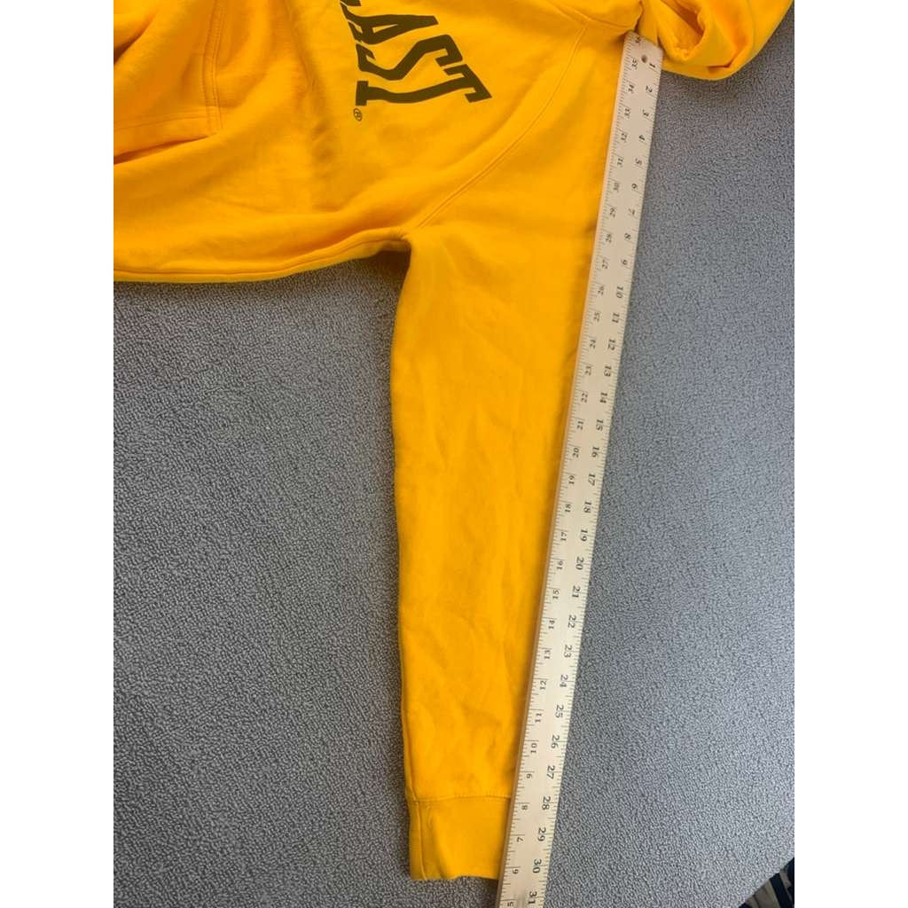 Everlast Hoodie Men M Yellow Boxing Gloves Graphic Back Print AS Colour Pullover