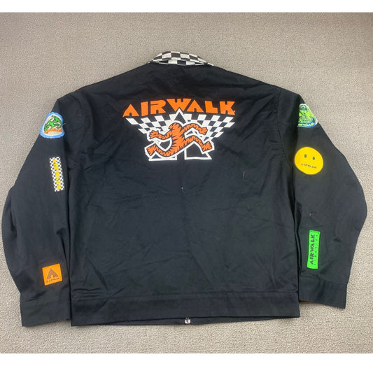 Airwalk x Forever 21 Men's S Skater Jacket Checkered Color with Graphic Patches