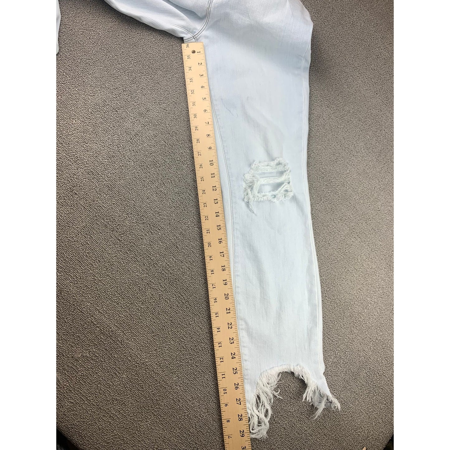 L‘Agence Women’s Sz 27 White Distressed Fringe High Rise High Line Skinny Jeans
