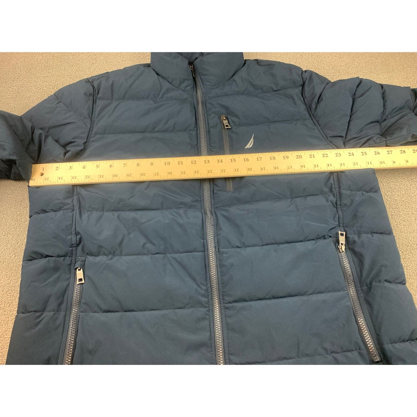 Nautica Mens XL Blue Down Puffer Jacket Coat