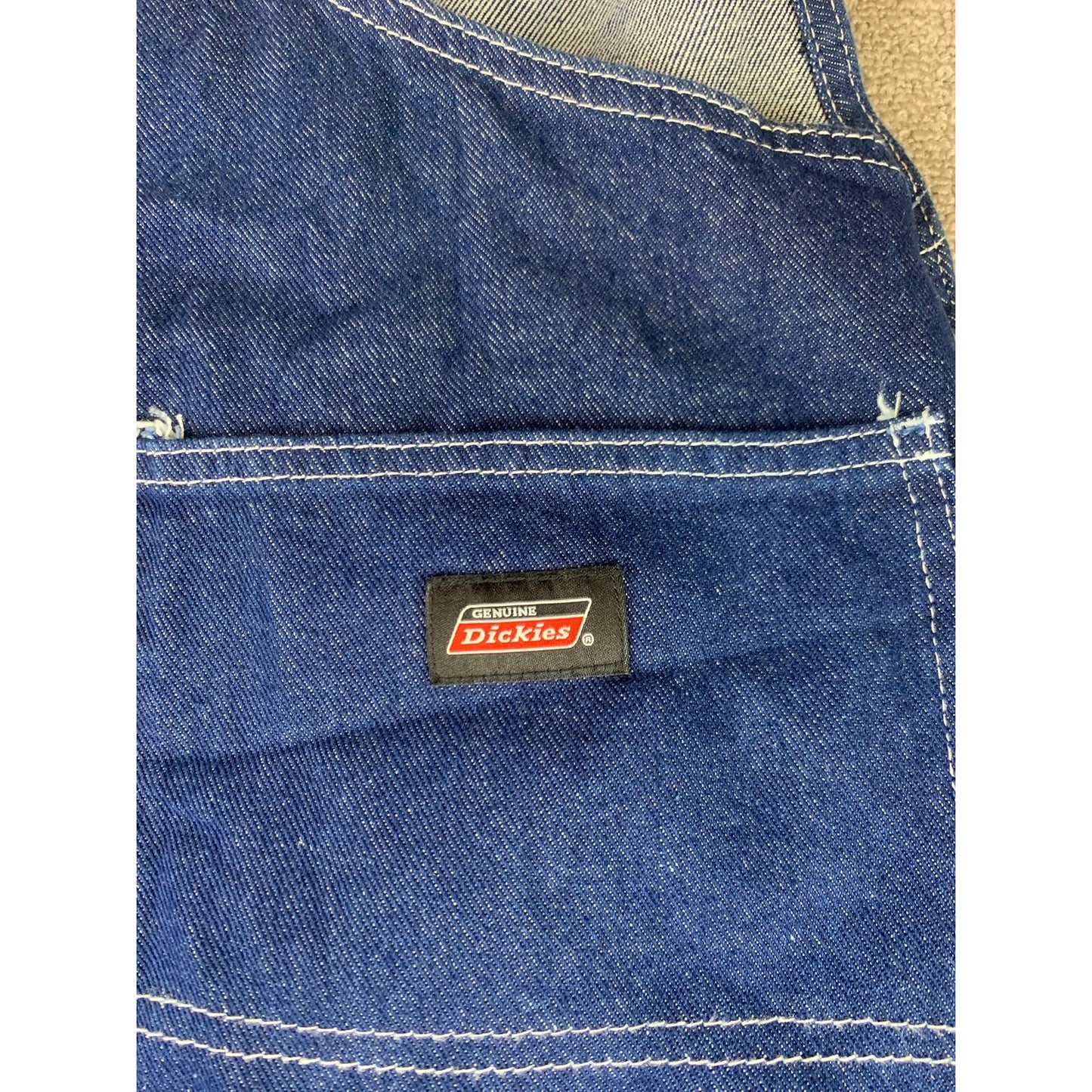 Dickies Overalls Men's XL R Dark Blue Denim Bib Jeans Workwear Overalls