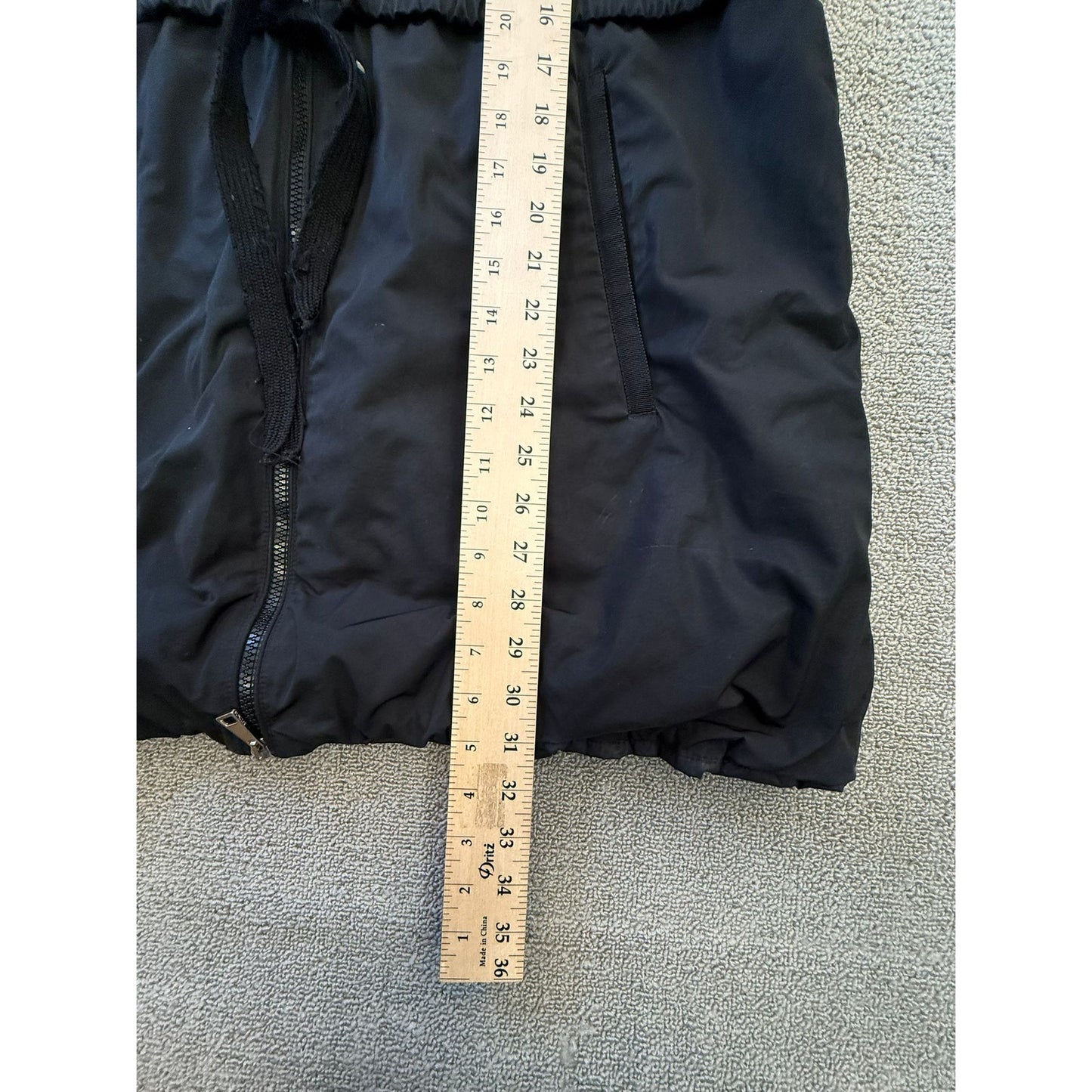 Moncler Size 3 Hooded Full Zip Jacket Black Rain Coat