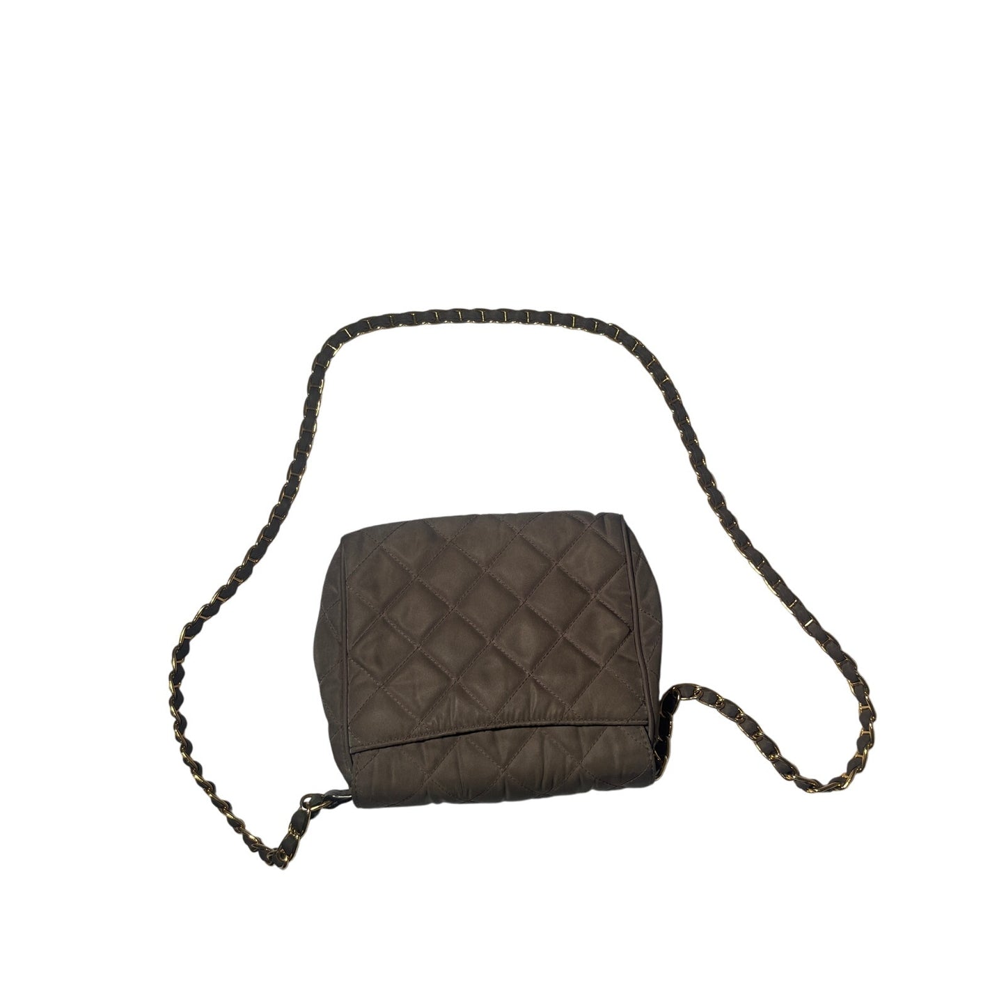 Prada Olive Green Quilted Nylon Pushlock Crossbody Bag
