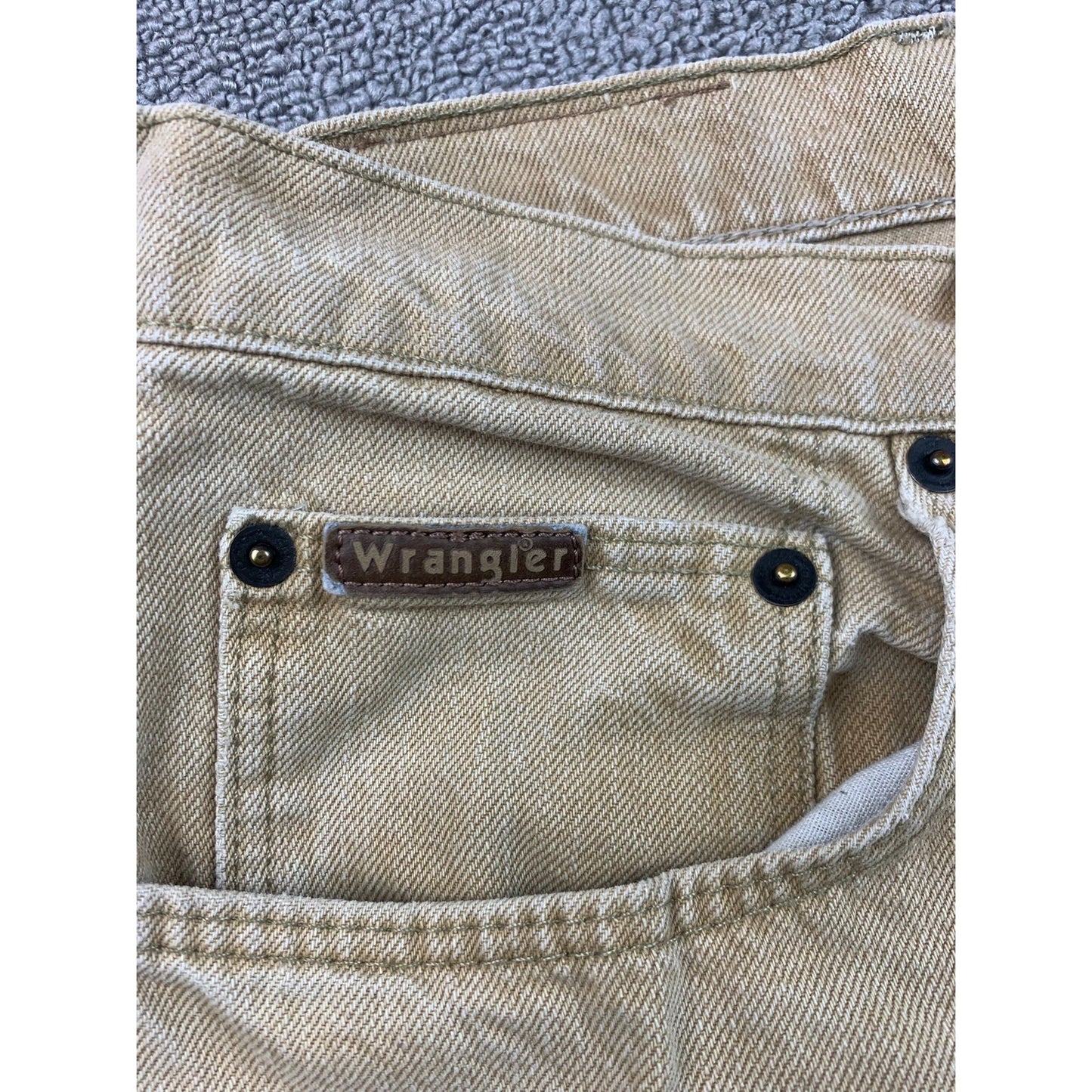 Wrangler Jeans 2000's Era Men's 36x32 Tan Denim Jeans Work Casual