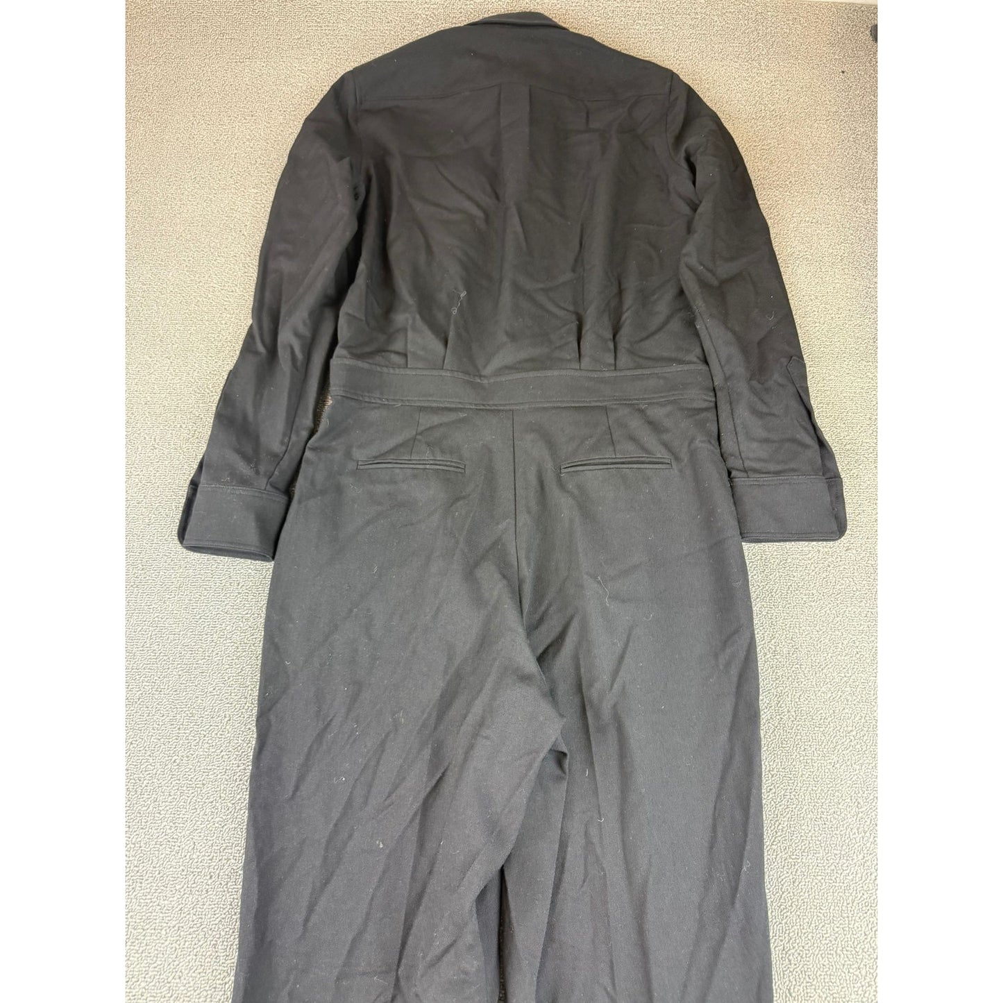 Polo Ralph Lauren Women 8 Black Long Sleeve Jumpsuit Pockets And Buttons 2010's