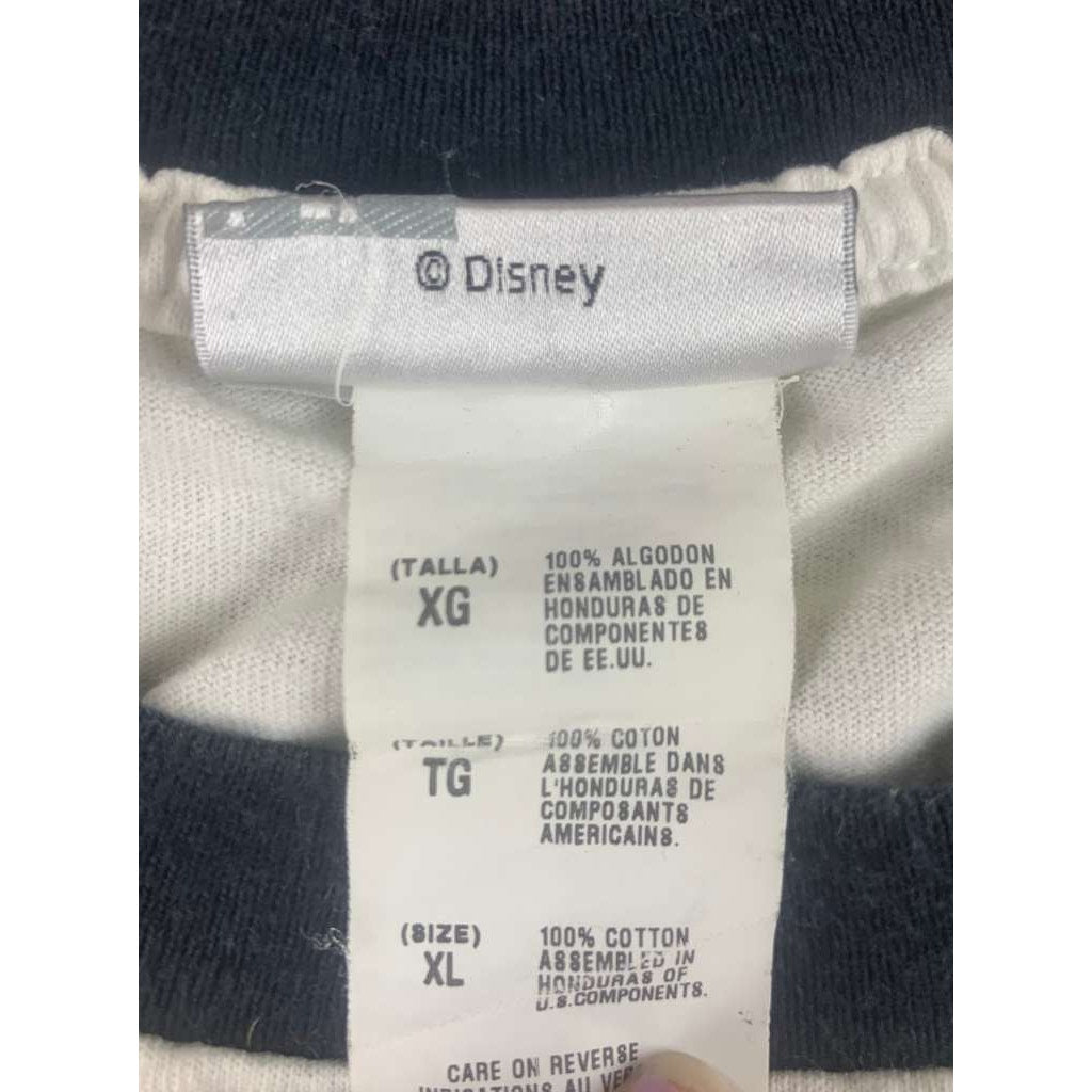 Vintage Disney Men's XL White Mickey Mouse Shirt Short Sleeve Ringer T Shirt