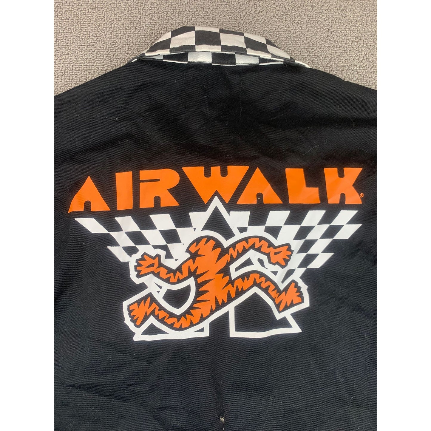 Airwalk x Forever 21 Men's S Skater Jacket Checkered Color with Graphic Patches