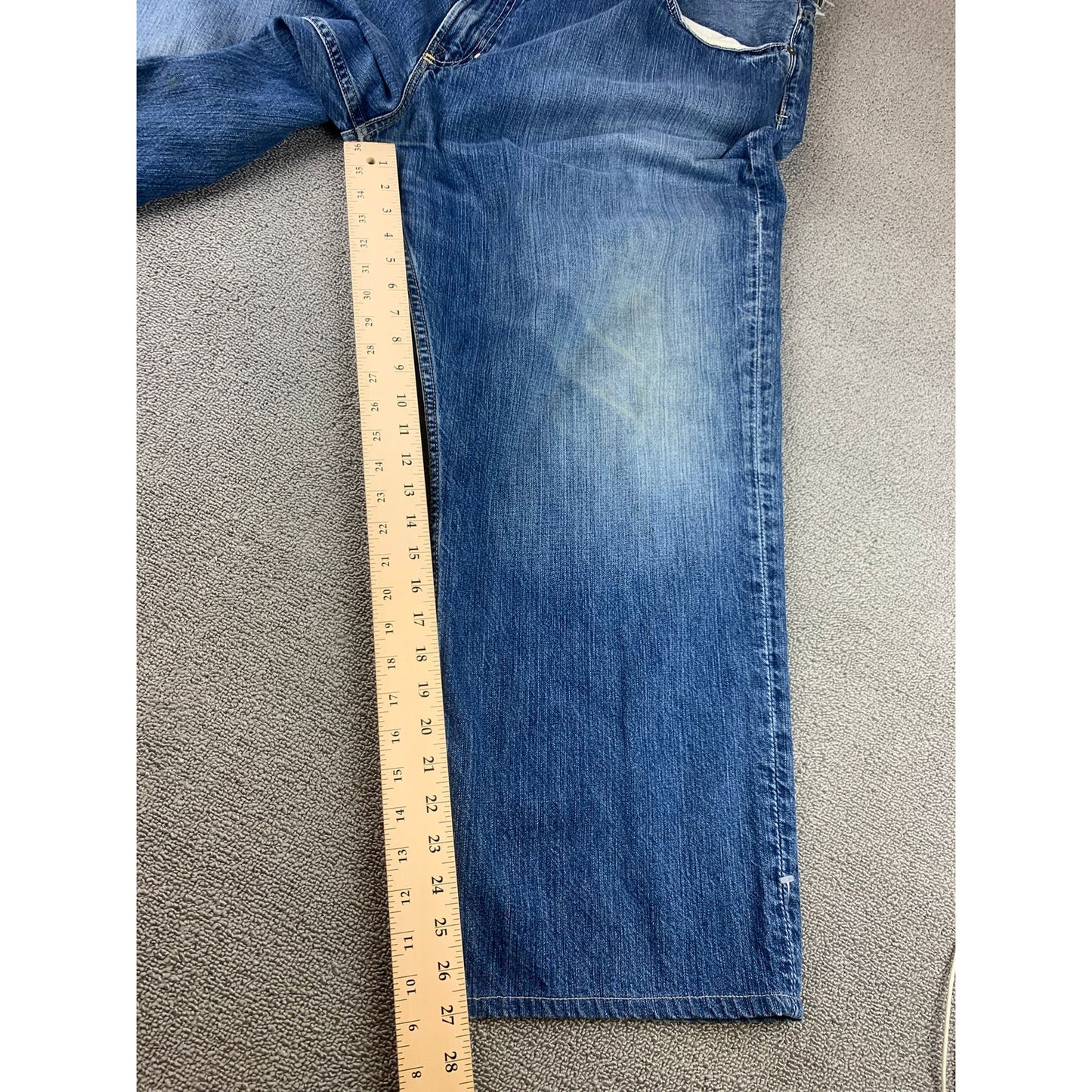 Polo Ralph Lauren Men's 48B/30 Blue Ashmore Original Straight/ Wide Leg Jeans