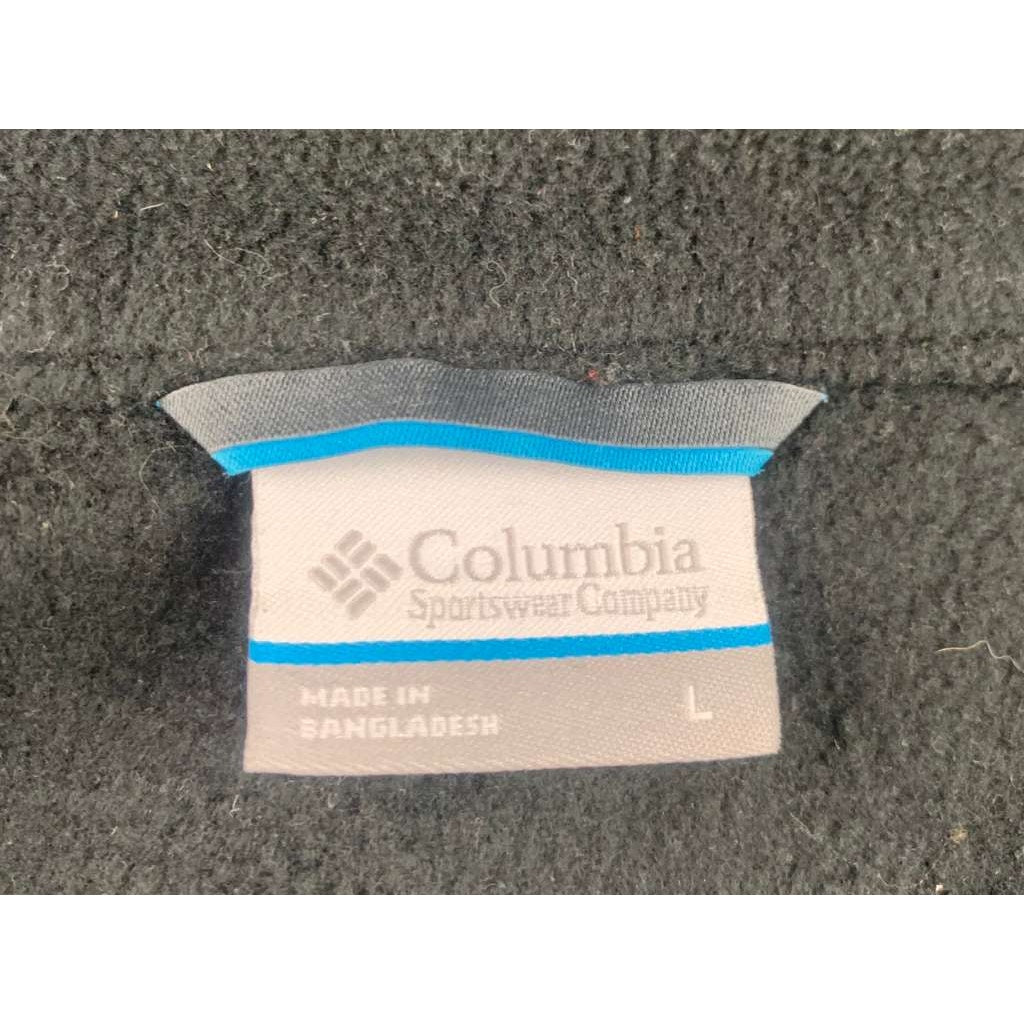 Columbia Sportswear Men's Large Black Full-Zip Fleece Vest for Outdoor Work Hike